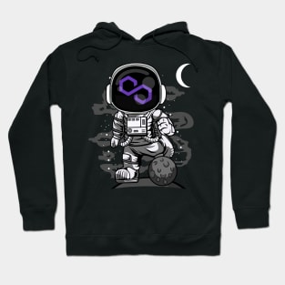 Astronaut Polygon Matic Coin To The Moon Crypto Token Cryptocurrency Wallet Birthday Gift For Men Women Kids Hoodie